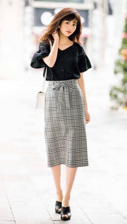 上班穿搭　裙子穿搭 ol套裝